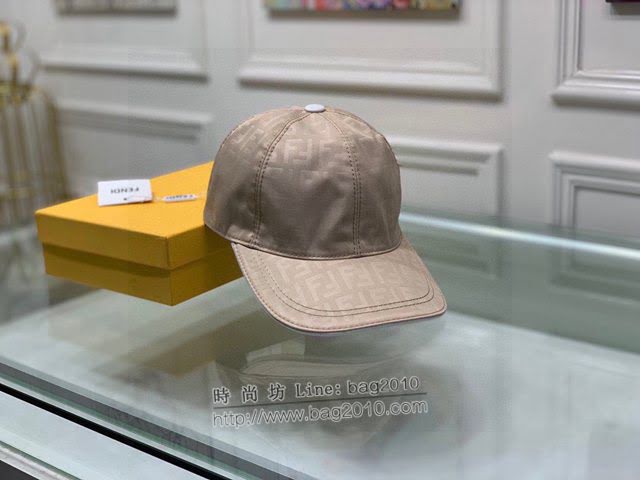 Fendi男女同款帽子 芬迪經典FF提花棒球帽鴨舌帽  mm1352
